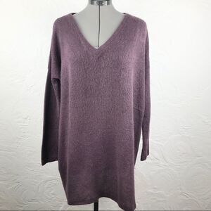 Piko Dark Purple Soft oversized Tunic Sweater